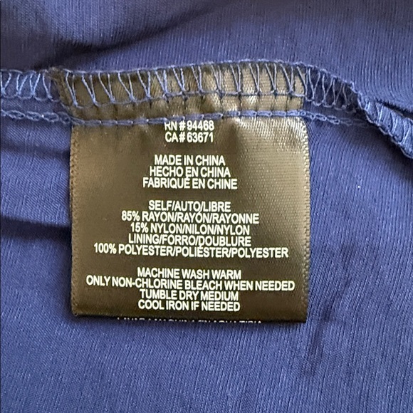 BCBG Deep Blue Ruffled Dress - Picture 4 of 4